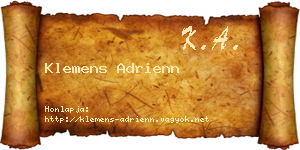 Klemens Adrienn névjegykártya